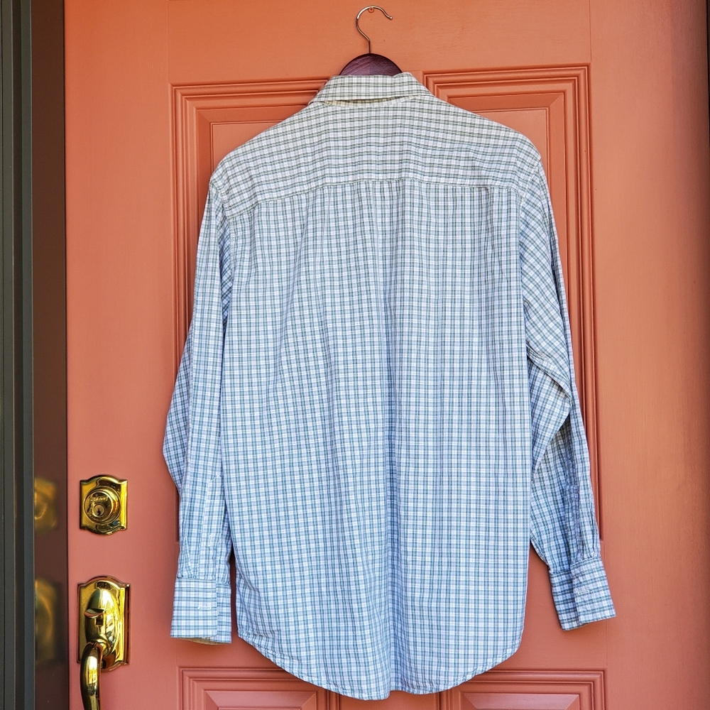 Timberland Men's Casual Green Checkered Button Down Shirt - Picture 11 of 12
